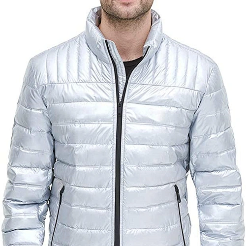 Custom Sports Jacket Men's Solid Puffer Hooded Winter Jacket
