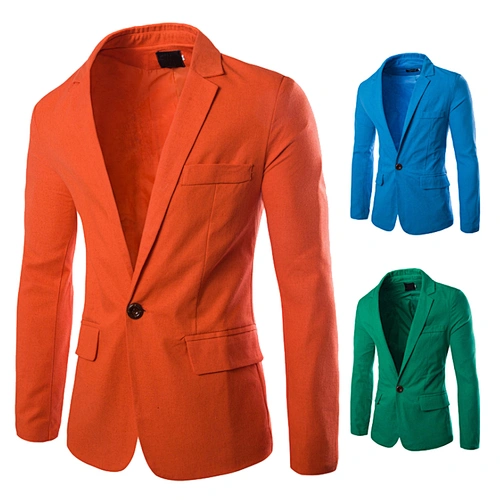Latest Pattern Custom Clothes Various Colors Youth Mens Single Button Casual Blazer