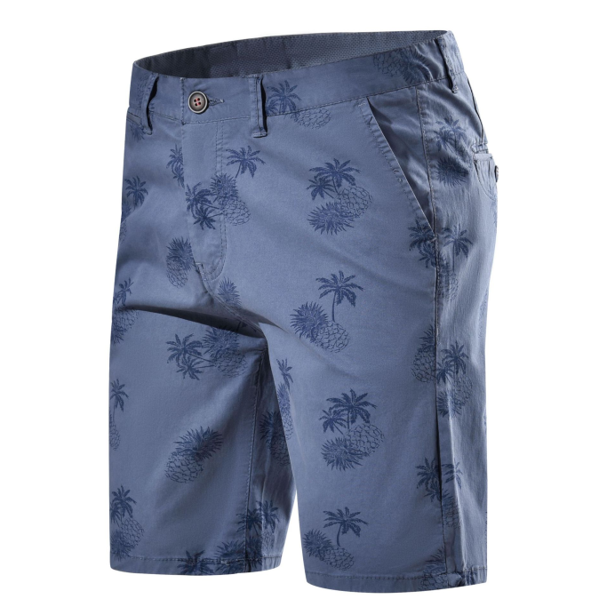 Mens Washed Bermuda Printed Chino Shorts