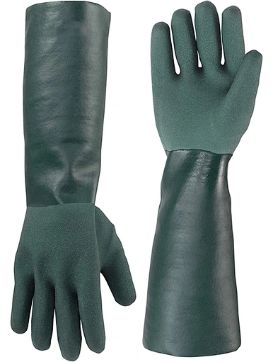 heavy duty chemical gloves, cotton linner pvc coated work gloves,  pvc dipping cotton lined gloves