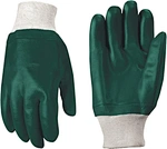 Knit Wrist  Slip-On PVC Coated Work Gloves | Chemical & Liquid Resistant, Cotton Lined |(180)