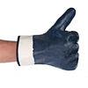 safety cuff nitrile glove,heavy nitrile glove,jercy liner nitrile glove