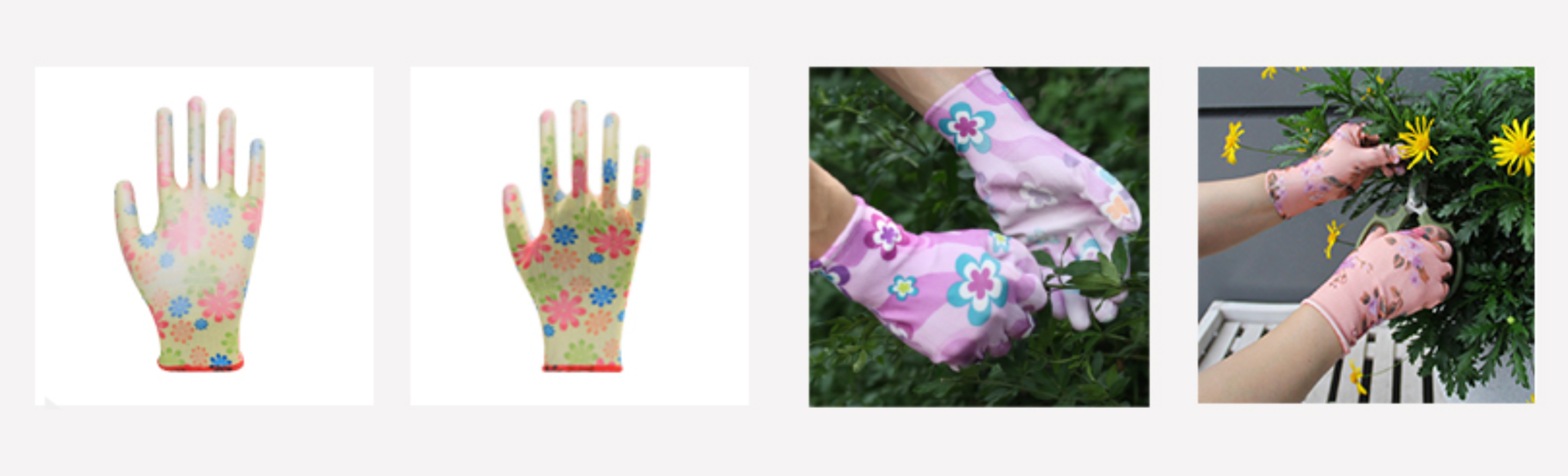 printed pu glove,pu garden glove, 13g garden glove