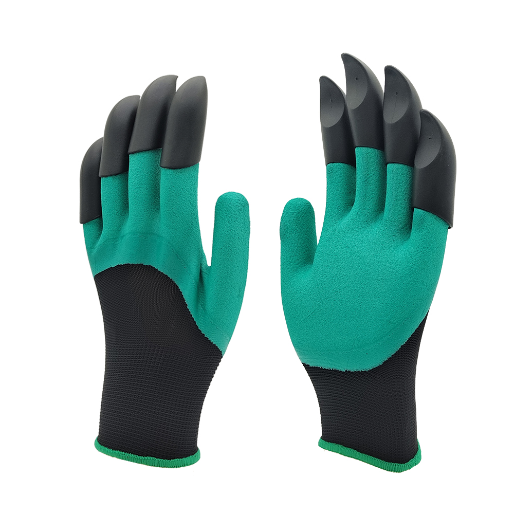 latex foam garden glove,latex garden glove,garden glove with claw