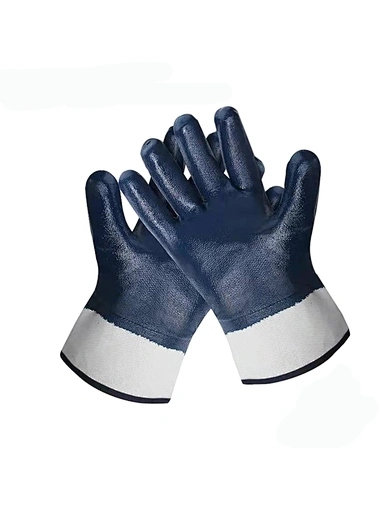 safety cuff nitrile glove,heavy nitrile glove,jercy liner nitrile glove