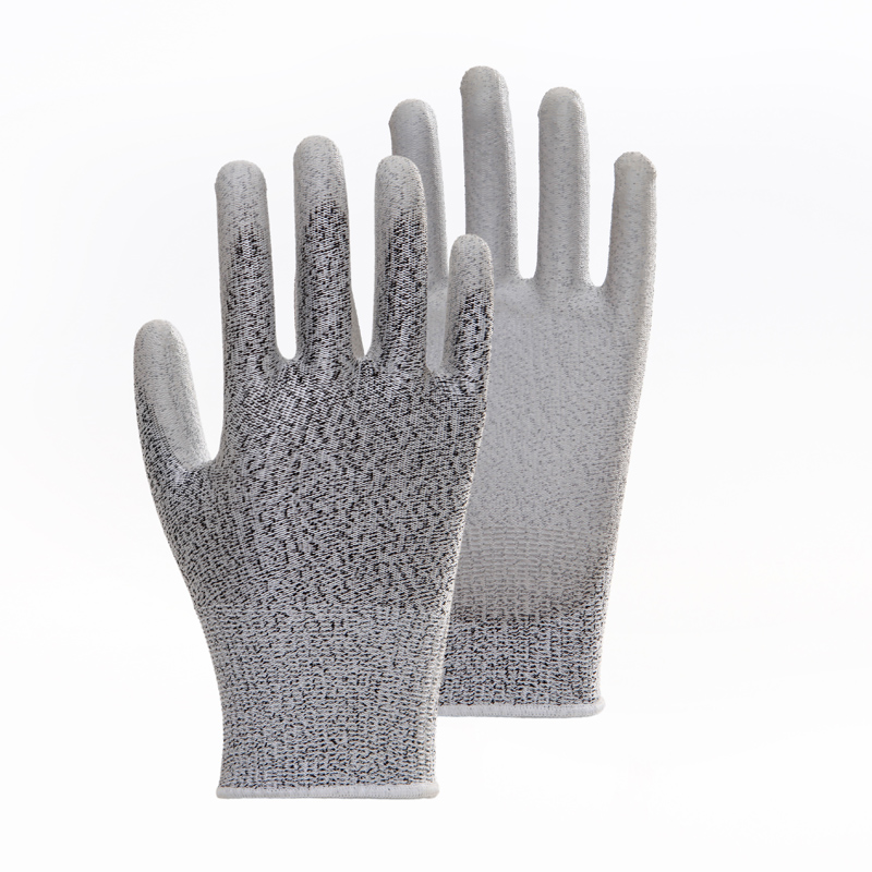cutting PU gloves,PU coated gloves,cutting grade work gloves