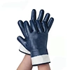 safety cuff nitrile glove,heavy nitrile glove,jercy liner nitrile glove