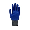 Blue crinkle latex glove,10g latex coated glove