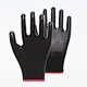 13G polyester liner black nitrile palm coated acid and alkalil resistant glove