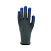 Blue crinkle latex glove,10g latex coated glove