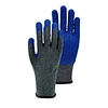 Blue crinkle latex glove,10g latex coated glove
