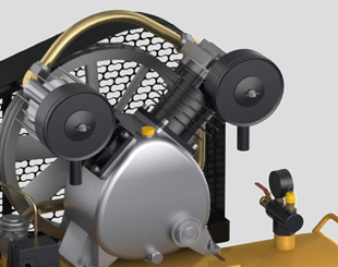 High stability belt air compressor pump