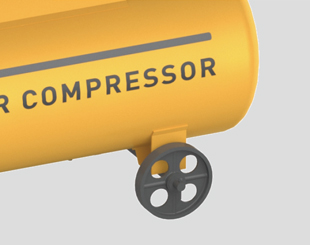 High stability belt air compressor tank