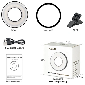 Mini led video light for mobile phones
