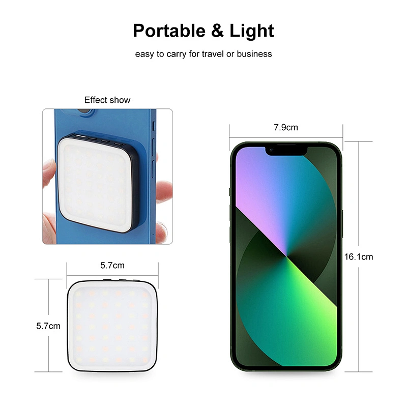 Mini led video light for mobile phones