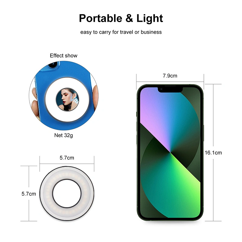 Mini led video light for mobile phones