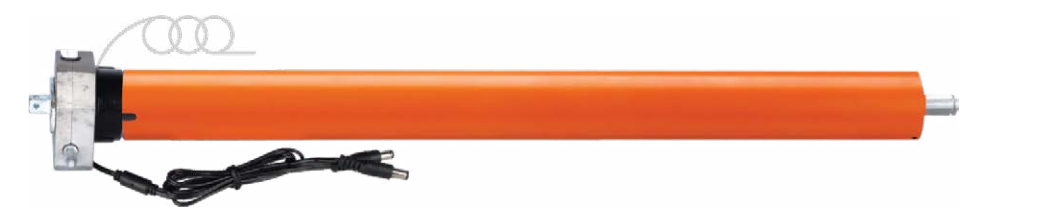 45mm manual override tubular motor with build-in receiver+24 V LED connection
