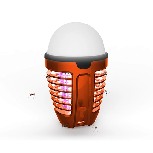 White ABS 1800mAh battery USB charger IPX 6 Waterproof Camping Light 2 in 1 Electronic Mosquito Killer Bulb