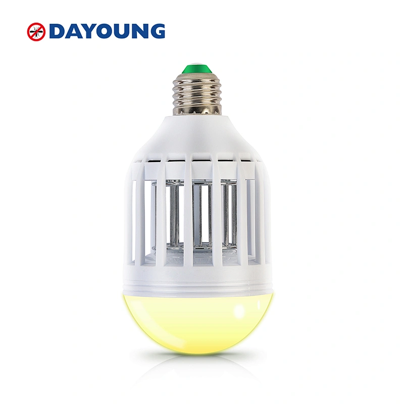Blue color ABS AC 220V/110V E27 3500K 6500K Room Use Patent Two in one functions Mosquito Killer Zapper Bulb