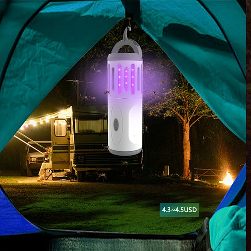 Outdoor garden camping pest repeller led killing trap anti photocatalyst insect pest cont  AA battery mosquito killer flashlight