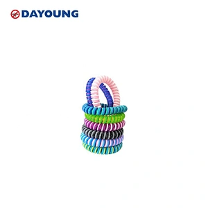 Multi color EVA Polyethen 100% natural essence oil one size fit all waterproof Double colored mosquito repellent band