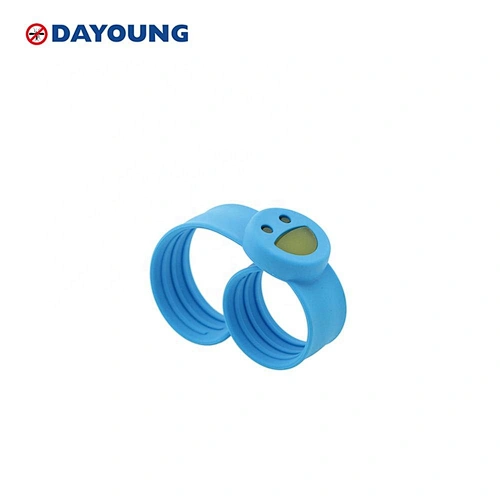 child silicone mosquito repellent wristband with smile face and print