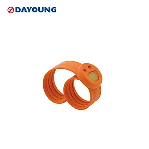 child silicone mosquito repellent wristband with smile face and print