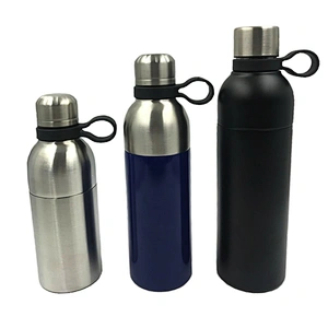 15 2-pieces combined vacuum water bottle with TPR carry handle 5388