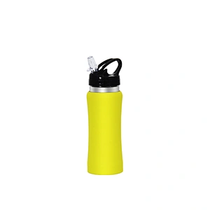 33 Stainless steel sport water bottle with straw lid 732