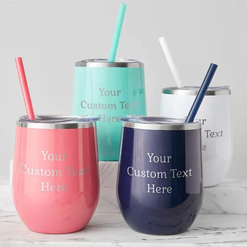 Stainless steel vacuum insulated wine egg tumbler