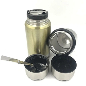 87 Vacuum sealed food jar with foldable spoon 852