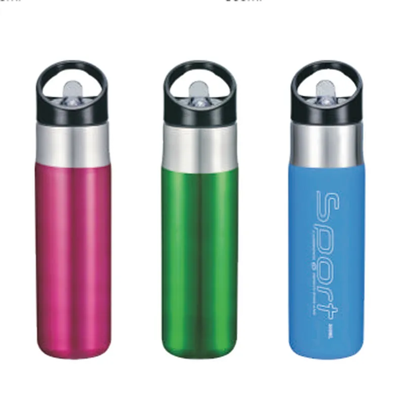 Vacuum insulated water bottle with straw Lid