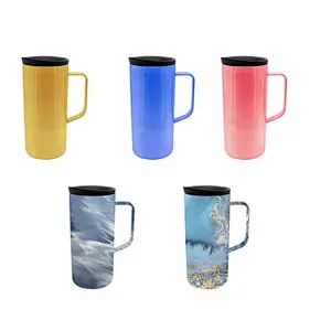 63 Vacuum office desk mug with steel handle 5328A