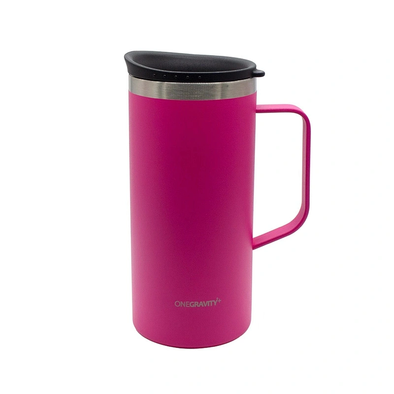 63 Vacuum office desk mug with steel handle 5328A