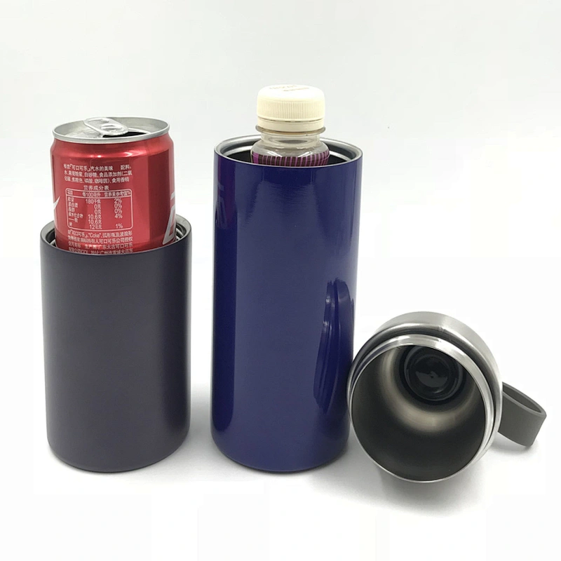 15 2-pieces combined vacuum water bottle with TPR carry handle 5388