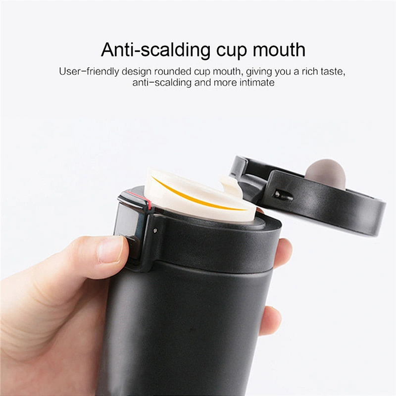 Safe lock stainless steel vacuum travel mug