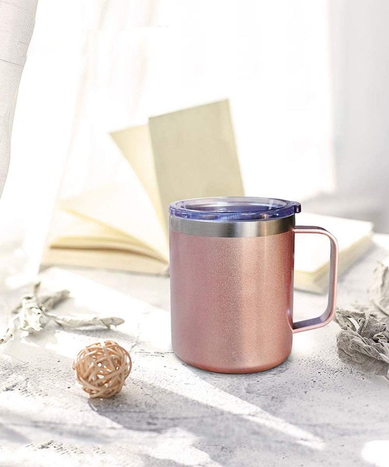 coffee mug tumbler with handle straw