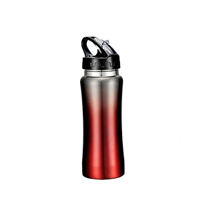 350ml Custom Logo Fashion Sublimation Stainless Steel Sport Water Bottle With Straw