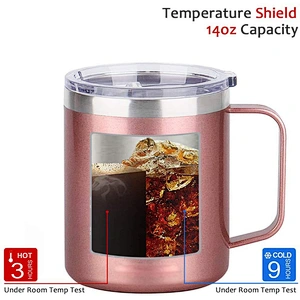 coffee mug tumbler with handle straw