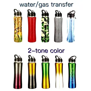 1000ml stainless steel water bottle with straw lid