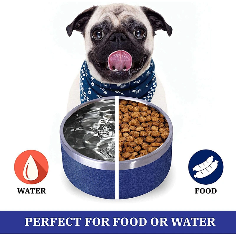 Wholesale Large 64 oz Insulated Dog Bowl Stainless Steel Pet Bowls