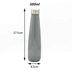 Slim stainless steel vacuum water bottle