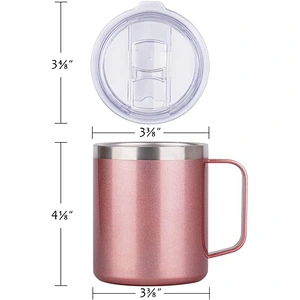 coffee mug tumbler with handle straw