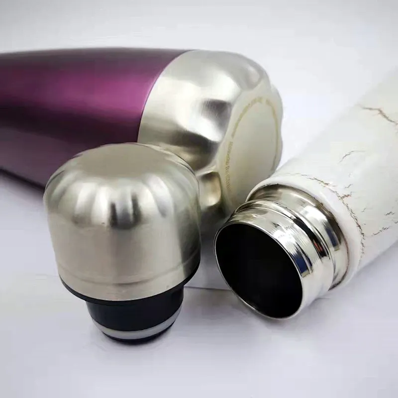 Slim stainless steel vacuum water bottle