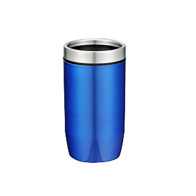 Double wall stainless steel coffee mugs office cup with ergonomic handle