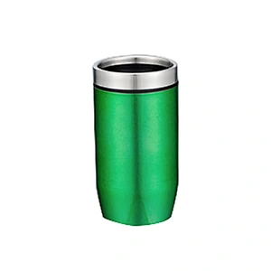Double wall stainless steel coffee mugs office cup with ergonomic handle
