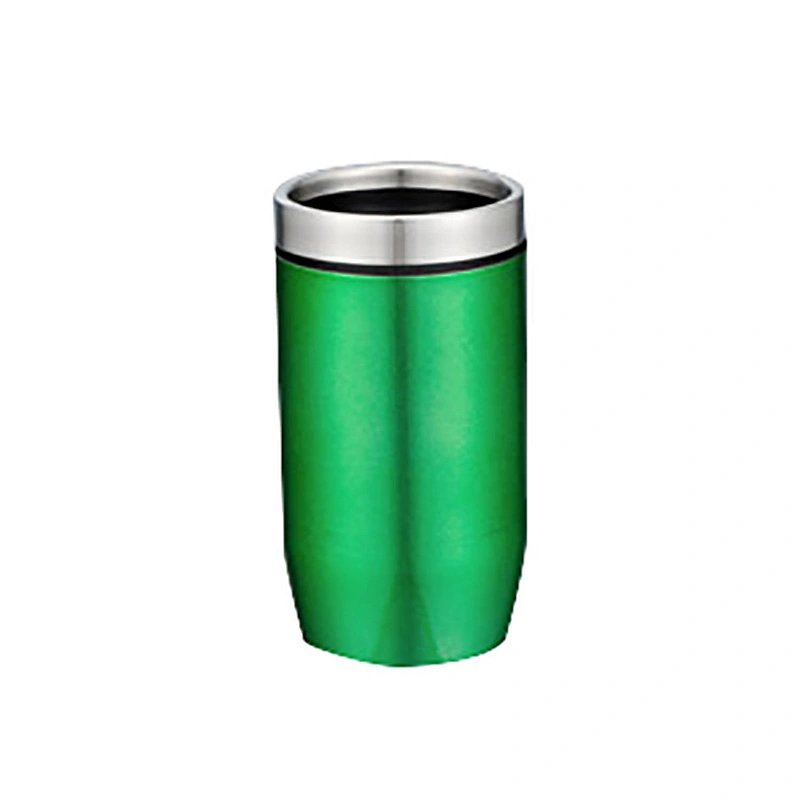 Double wall stainless steel coffee mugs office cup with ergonomic handle