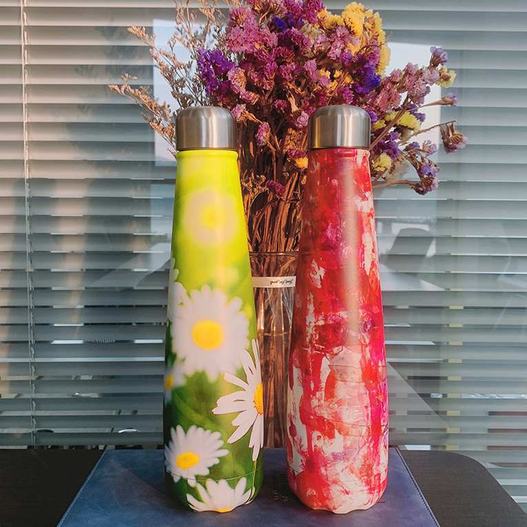 Direct drinking Lid Thermal Water Bottle