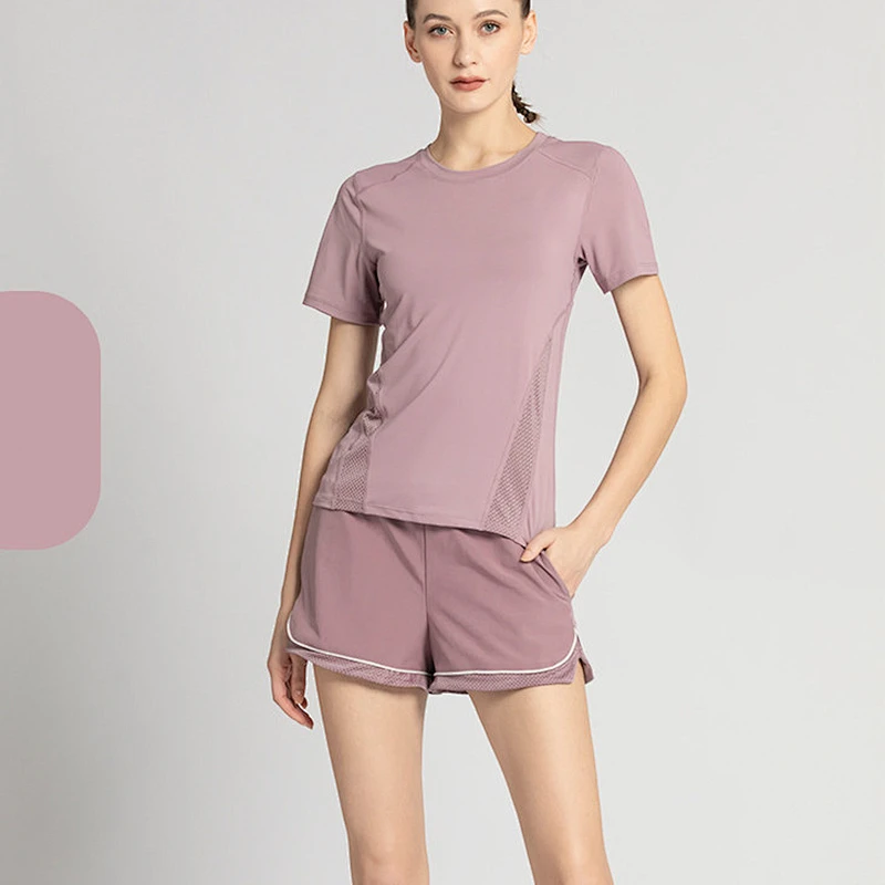 New summer mesh stitching yoga suit sportswear