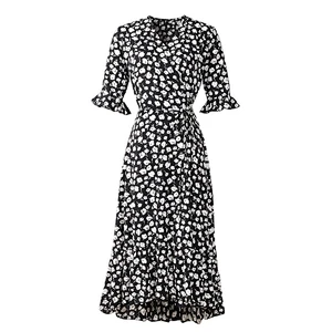 2022 spring and summer new ruffled French dress